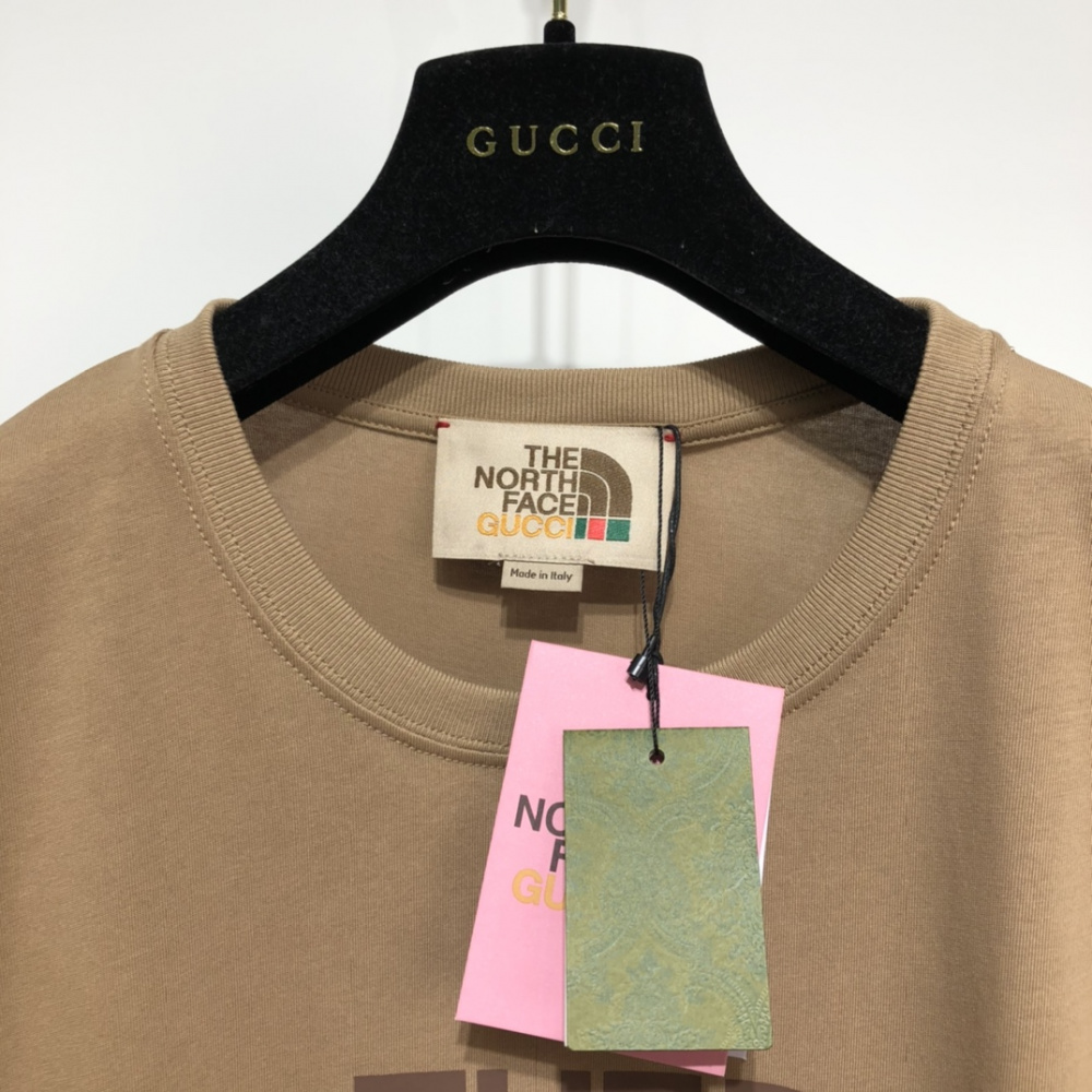Camiseta em algodão The North Face Gucci Marrom