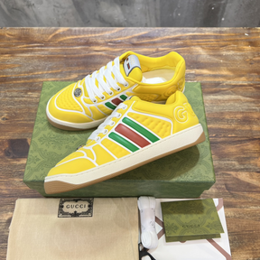 Tênis Gucci Screener With Web Amarelo