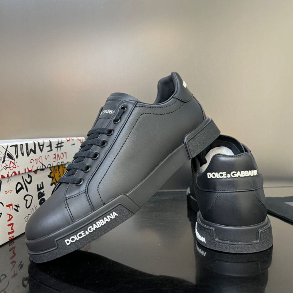 Dolce&Gabbana Tênis Portofino Preto com logo
