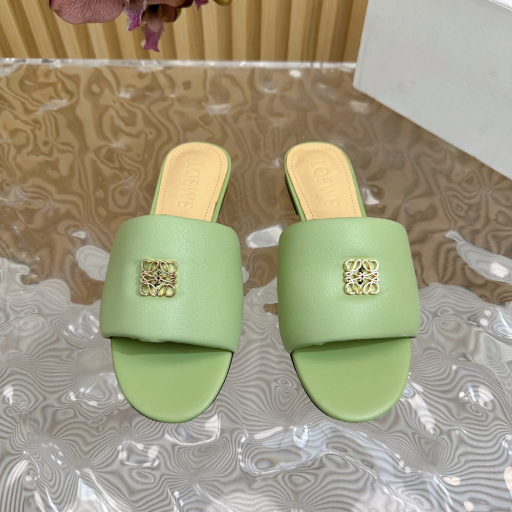 Sandália Loewe Anagram Padded Verde Pastel