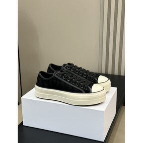 Tênis Valentino Garavani Toile Iconographe Totaloop Low-Top Preto