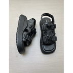 Chinelo Slide Louis Vuitton LV Flatform Chameleon Preto Sandália