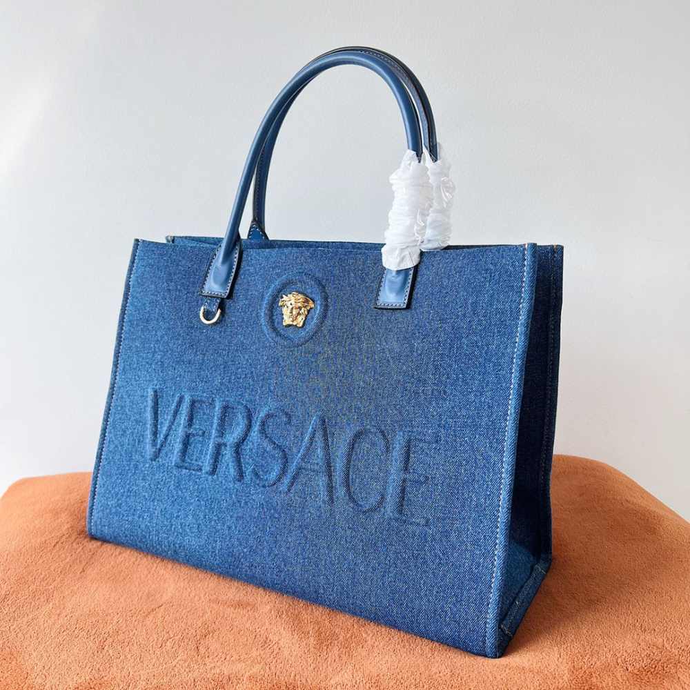 Bolsa Versace La Medusa Tote Bag Denim 40x16x29cm (4 cores)