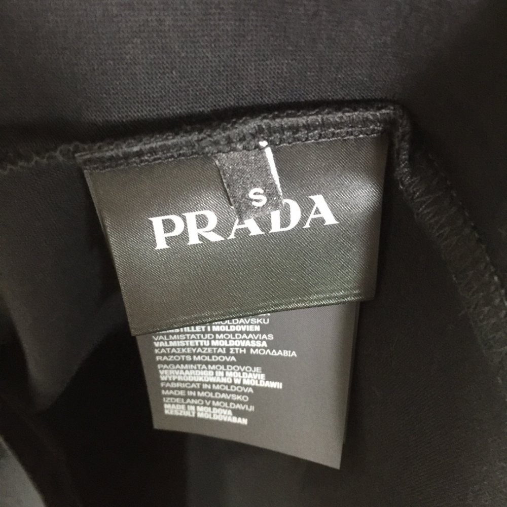 Camisa Prada em algodão com Bolso de zíper Preta