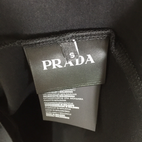 Camisa Prada em algodão com Bolso de zíper Preta