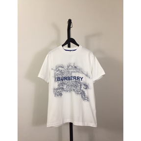 Camisa Burberry de algodão Branca com logo Azul