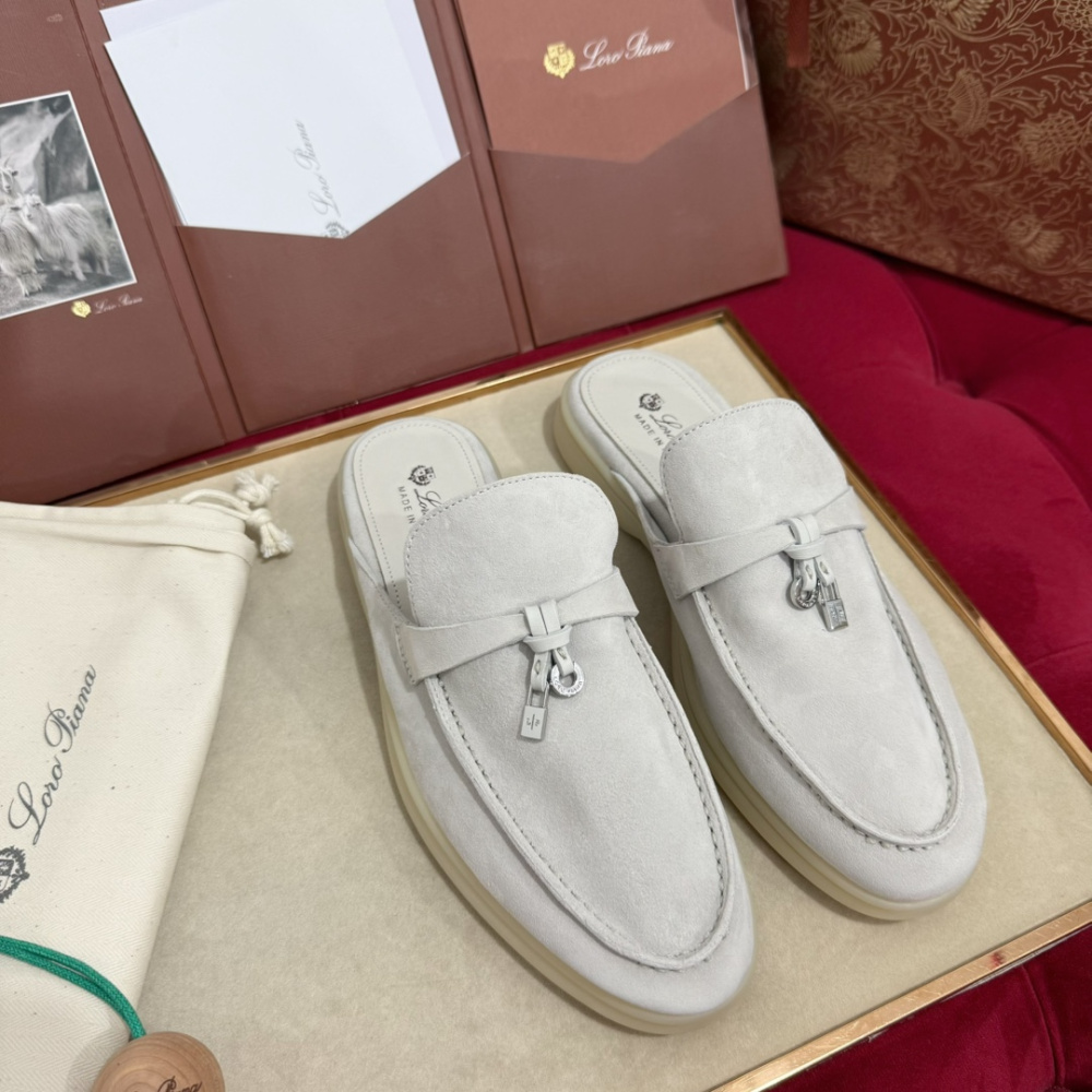 Summer Charms Walk Babouche Loro Piana Loafer Off White