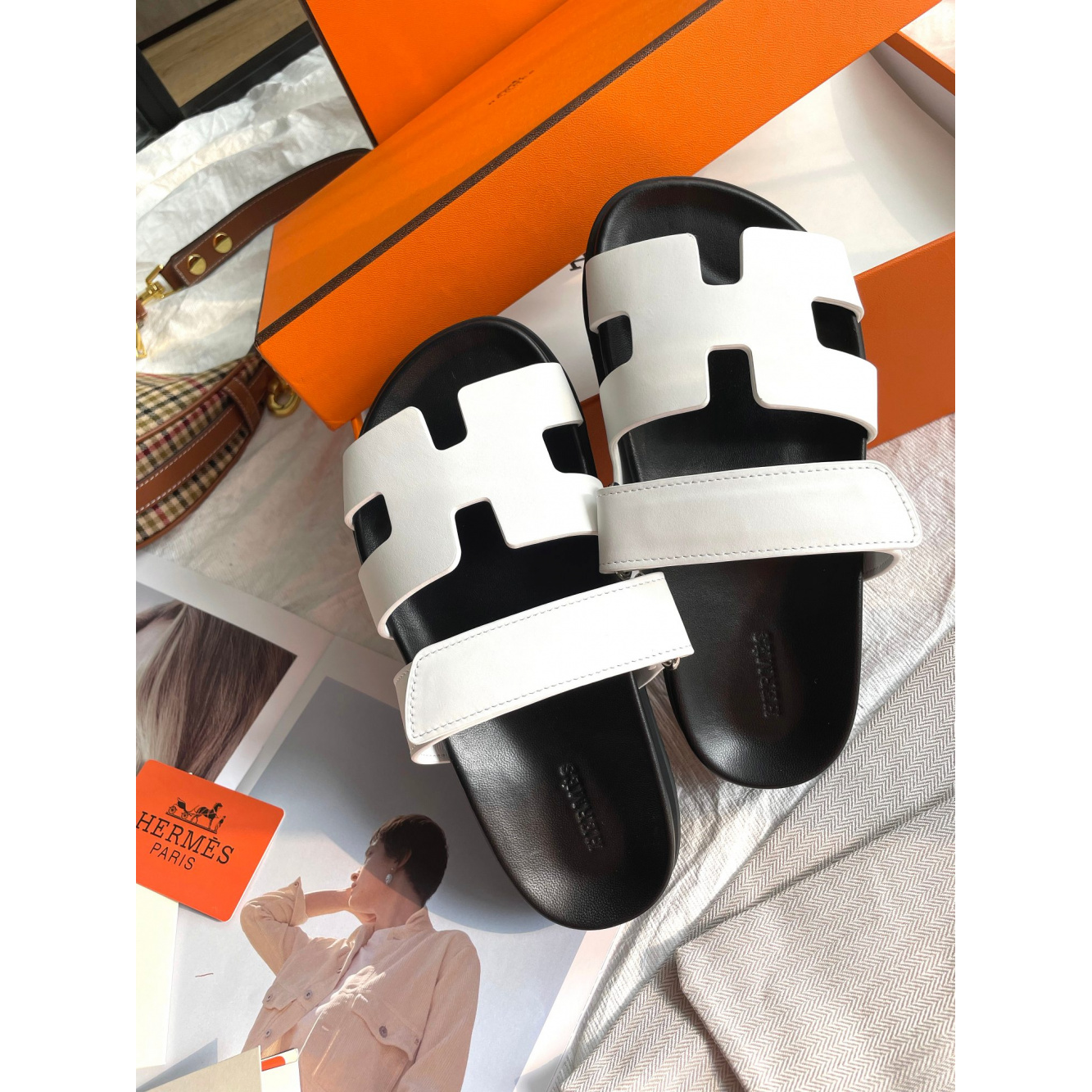 Sandália Hermès Chypre Branca