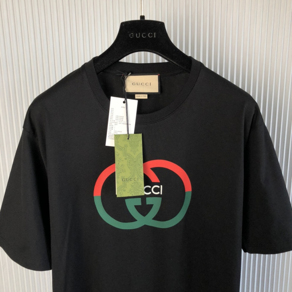 Cotton jersey printed T-shirt Preta