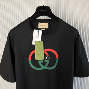 Cotton jersey printed T-shirt Preta