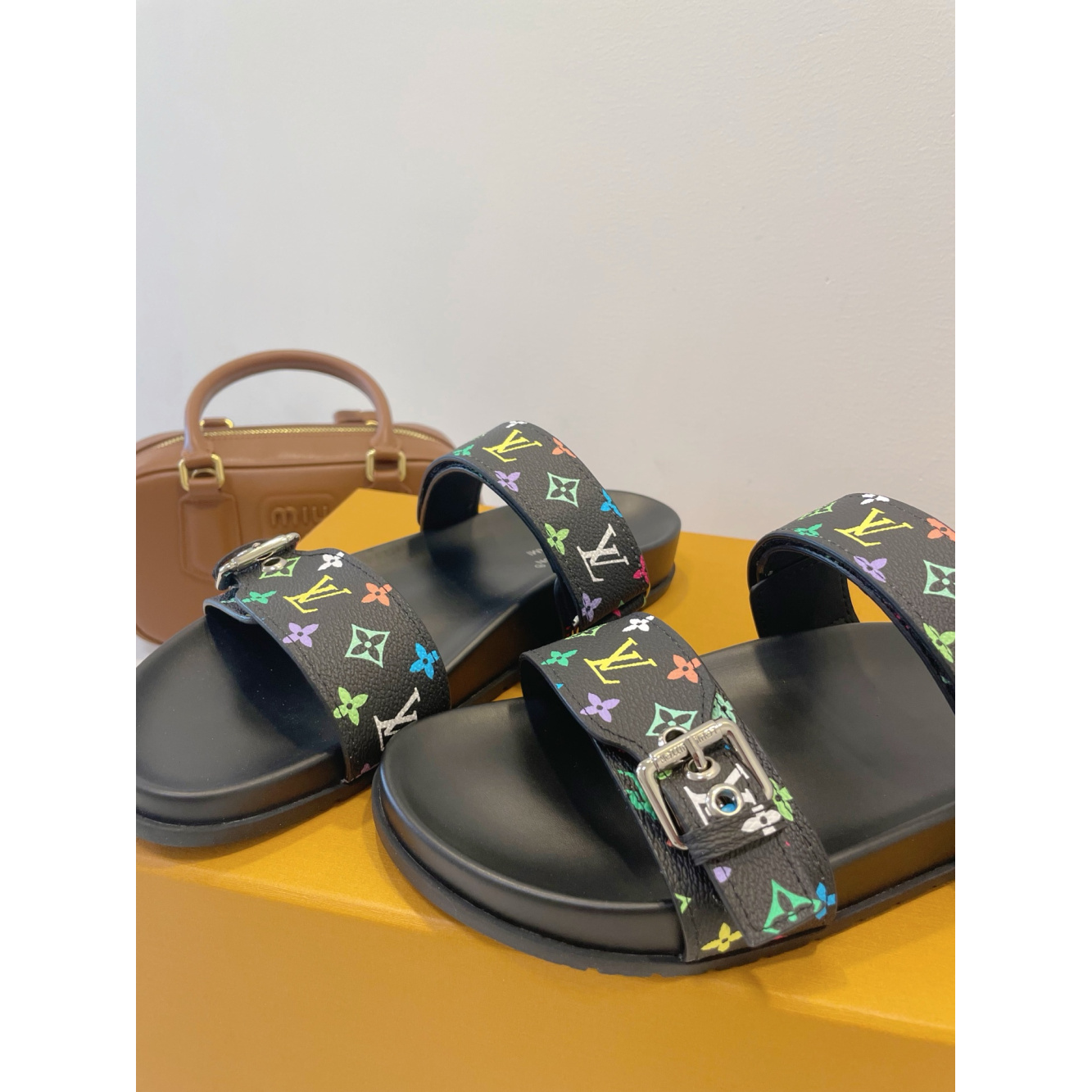 Sandália Louis Vuitton TM Mule Bom dia Preto