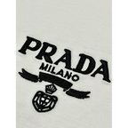 Camisa Prada em algodão com Bordado Prada Branca