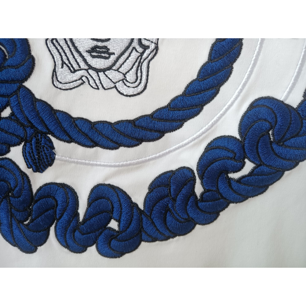 Camiseta Versace de Algodão com Estampa de Logo Branca Camisa