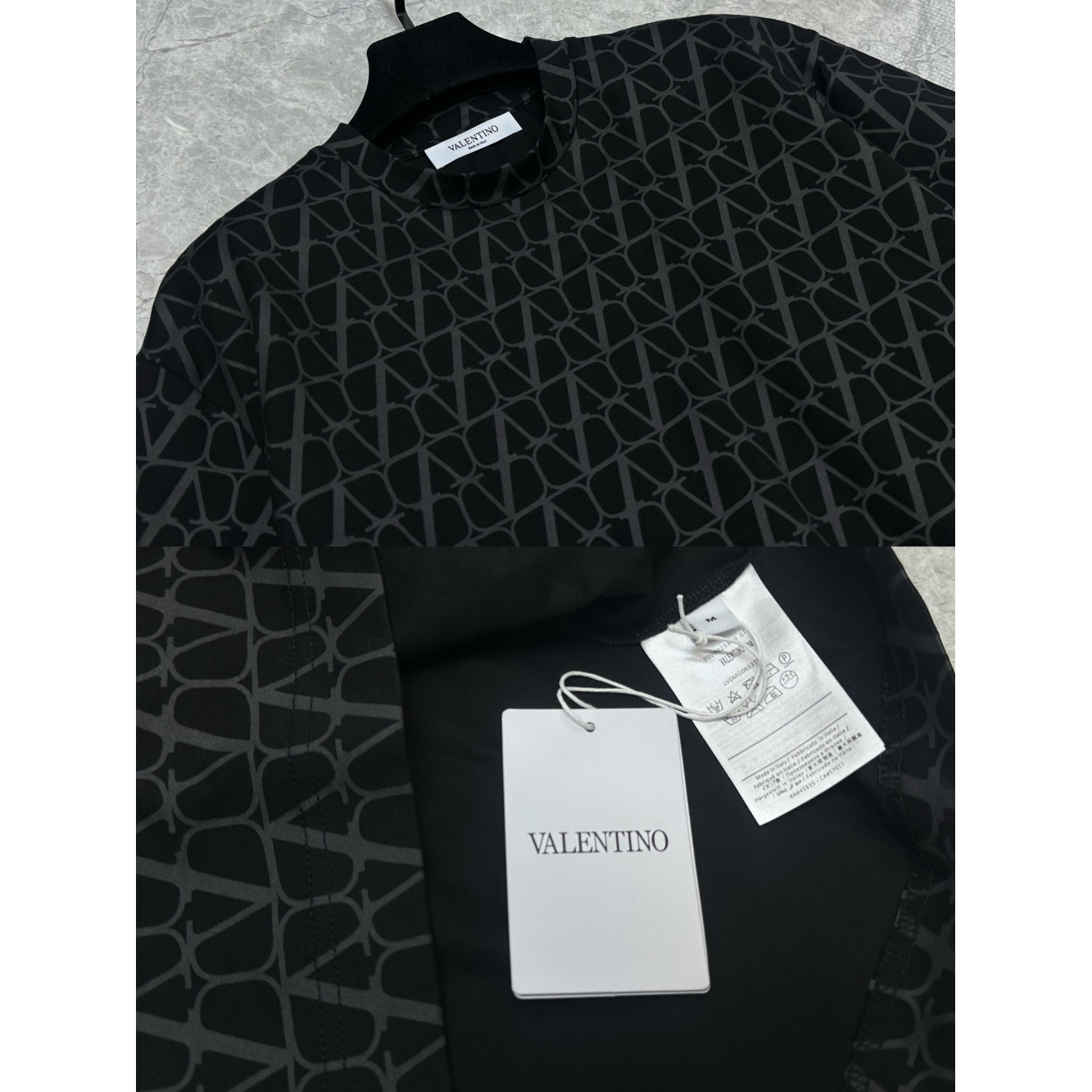 Camisa Valentino de algodão com Estampa Iconographe Toile Preto