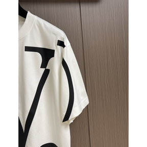Camisa Valentino de algodão com VLogo Branca