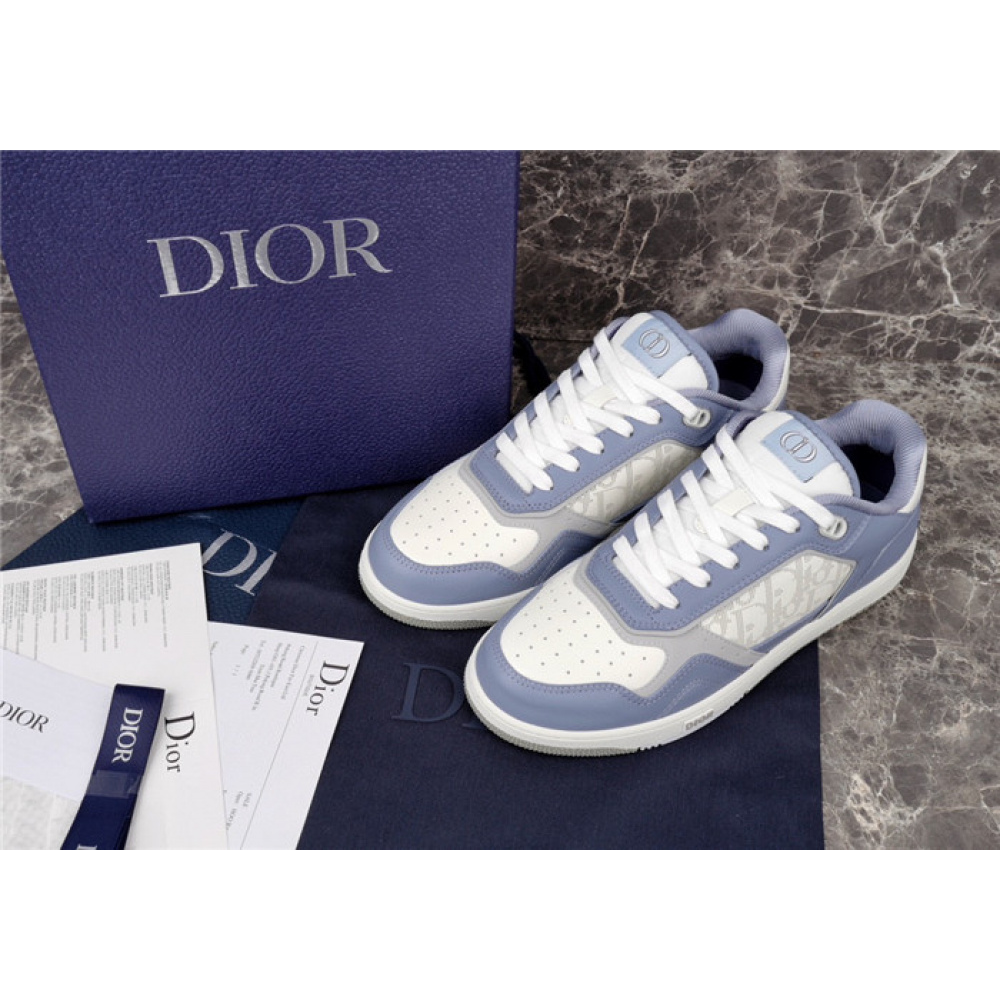 DIOR B27 LOW-TOP BLUE CALFSKIN