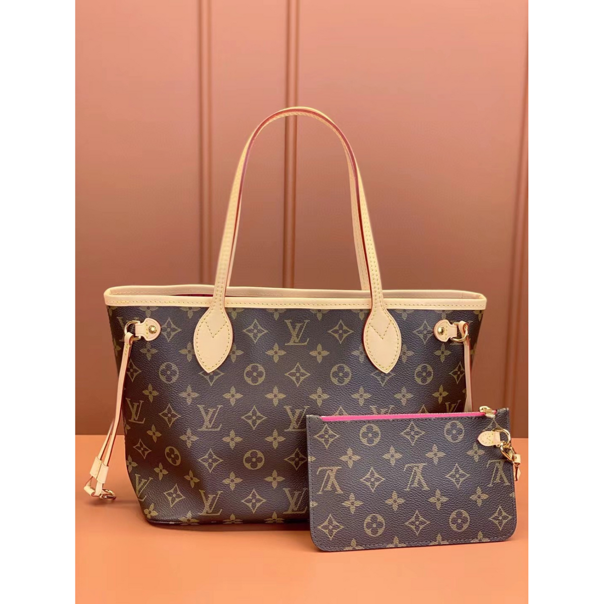 Bolsa Louis Vuitton Neverfull Monogram Canvas Interior Vermelho
