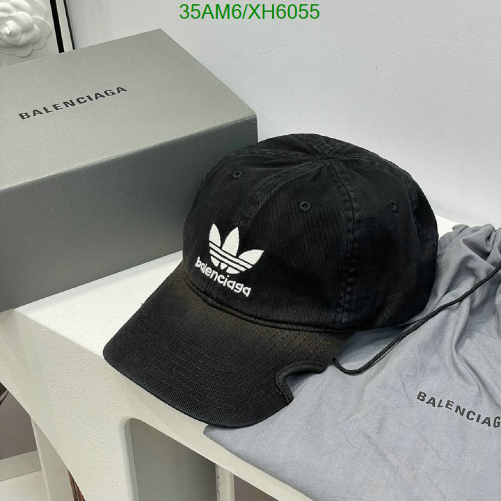 Boné Balenciaga x Adidas Preto