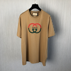 Cotton jersey printed T-shirt Marrom