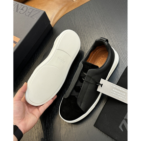 Zegna Triple Stitch em Tecido Preto