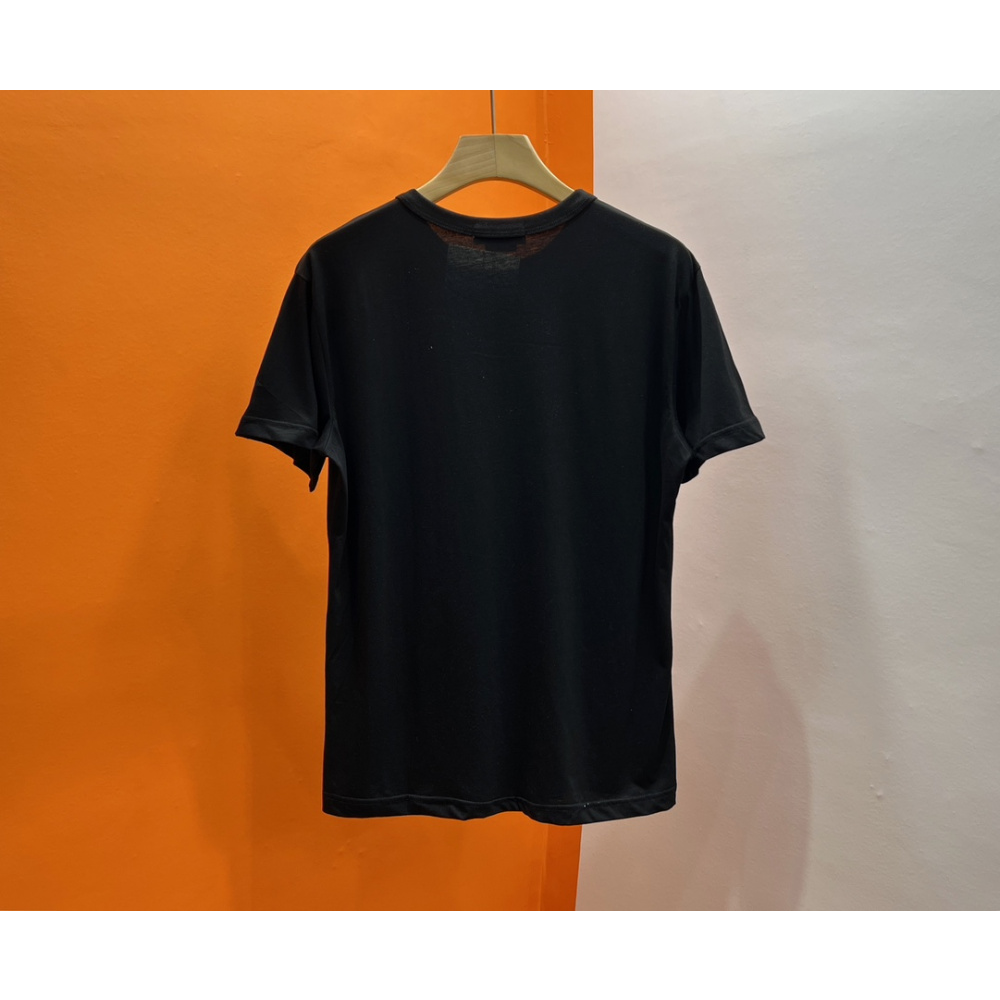 Camisa de Algodão Alexander McQueen Preta logo