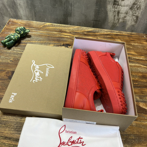 C. Louboutin Tênis Cano Baixo Vermelho