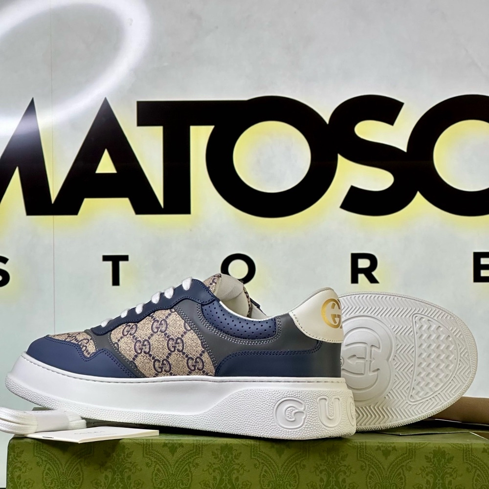Tênis Gucci GG Supreme Bege/Azul