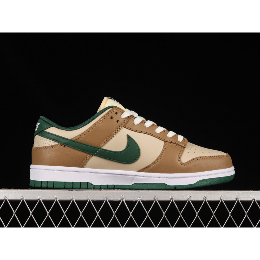 DUNK LOW RATTAN BROWN/CANYON GREEN/SAIL/WHITE/DEEP DRIFTWOOD BROWN