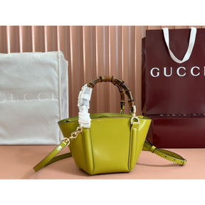 Bolsa Gucci Mini Bamboo Top Handle Tote Bag Pistache NEW 2025 16x27x14x11.5cm