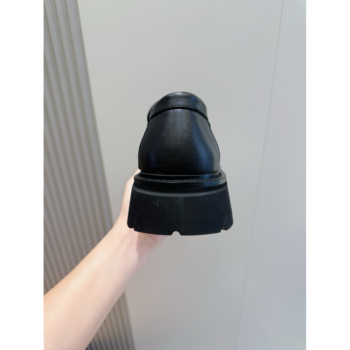 Salvatore Ferragamo Mocassim em Couro Fosco Preto