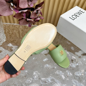 Sandália Loewe Anagram Padded Verde Pastel