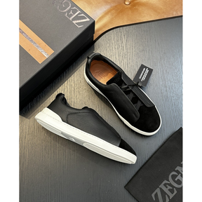 Zegna Triple Stitch em Tecido Preto