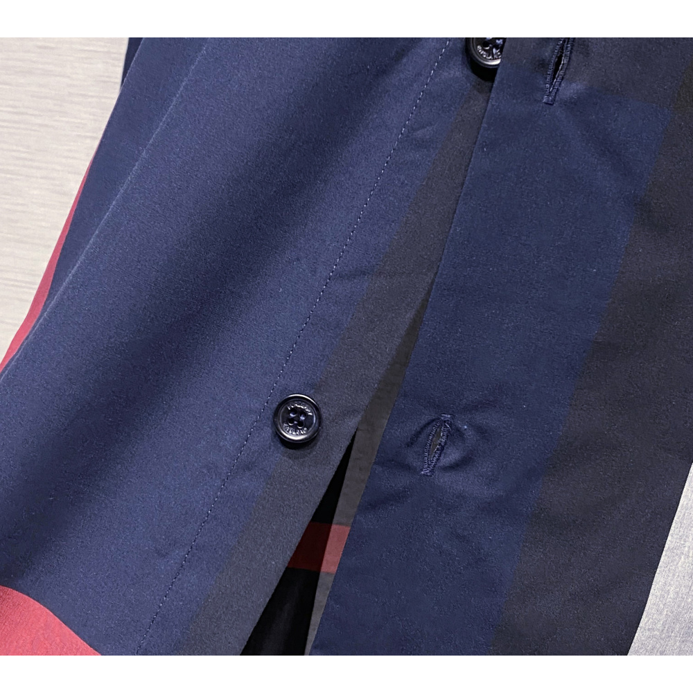 Camiseta Maxi Check Blue Cotton Burberry Camisa