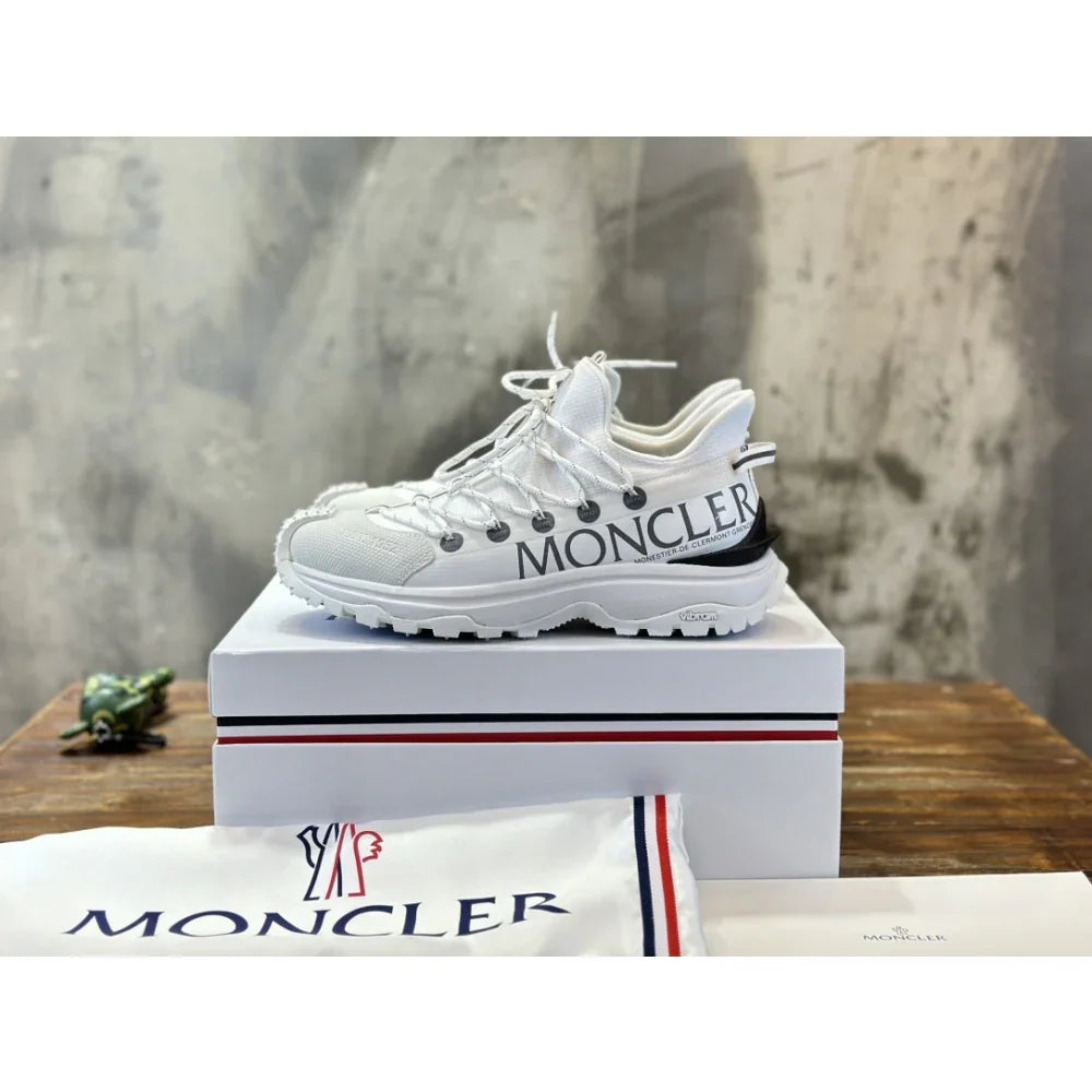 Tênis Moncler Trailgrip Lite 2 Low Top com Cadarço Branco