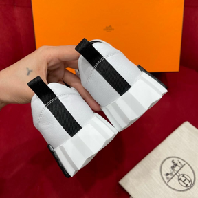 Tênis Hermès Bouncing Couro Branco/Preto