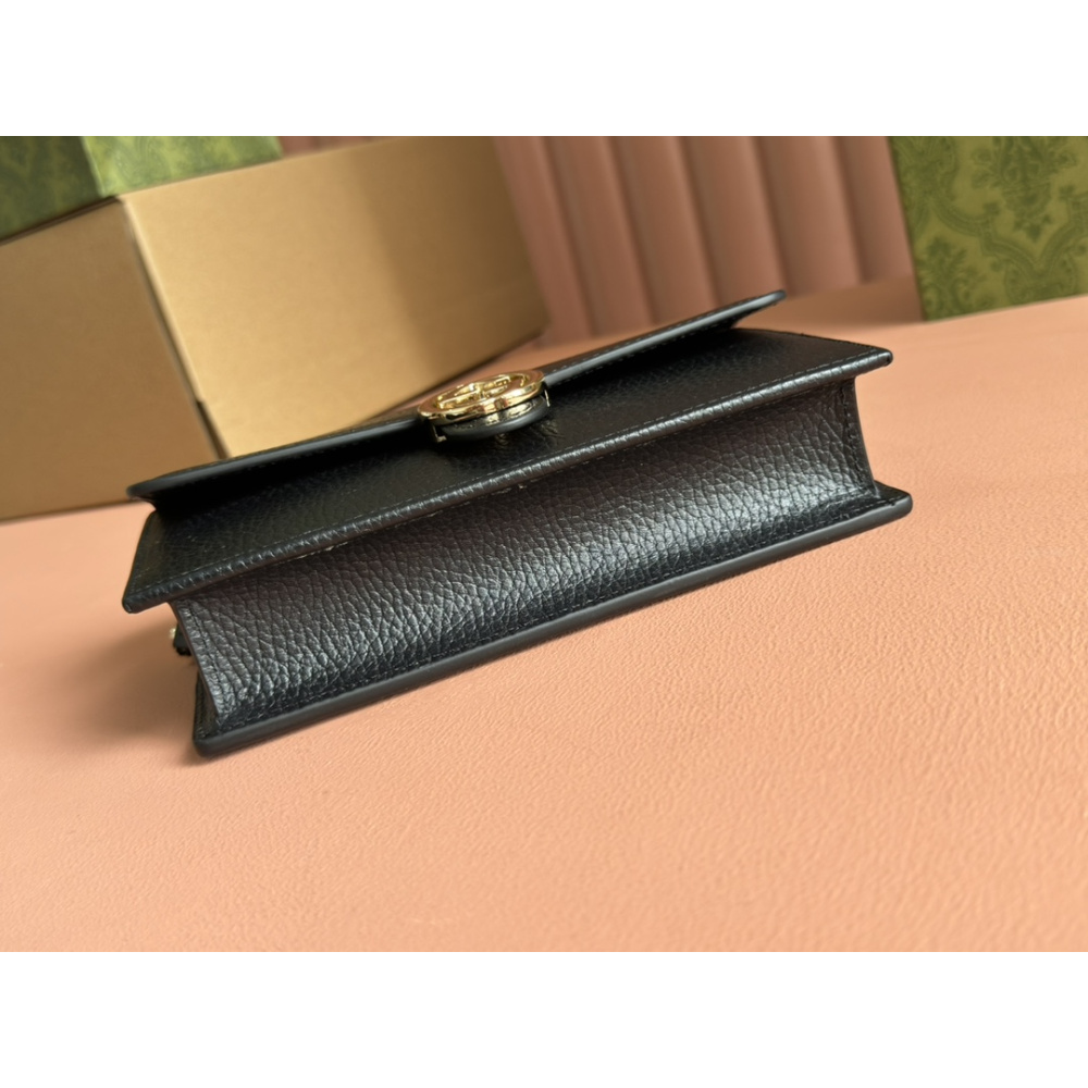 Bolsa Gucci Interlocking Woc 20x13x6cm (Preta, Cinza, Vermelha, Rosa)