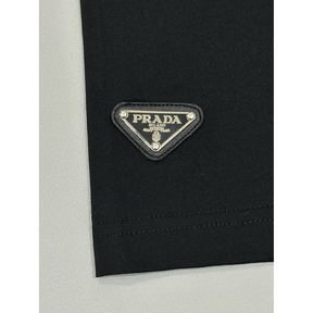 Camisa Prada em algodão com Logo na Manga Preta