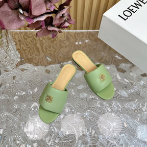 Sandália Loewe Anagram Padded Verde Pastel