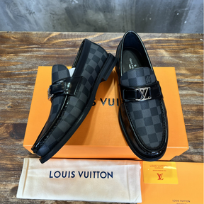 Louis Vuitton Loafer Major Couro Canvas Damier Graphite