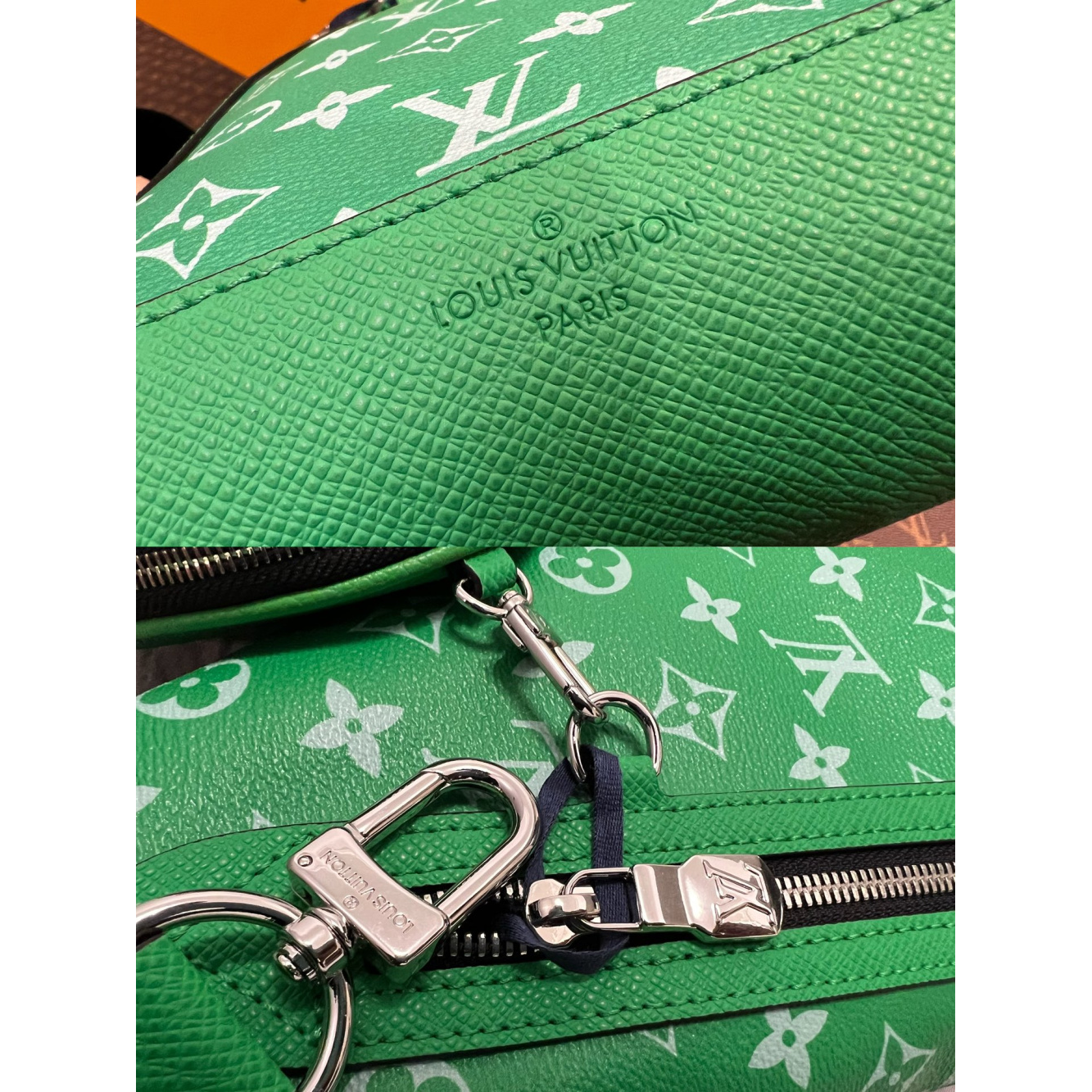 Bolsa Duo Louis Vuitton LV Slingbag Monogram Shadow Verde 20x42x6cm