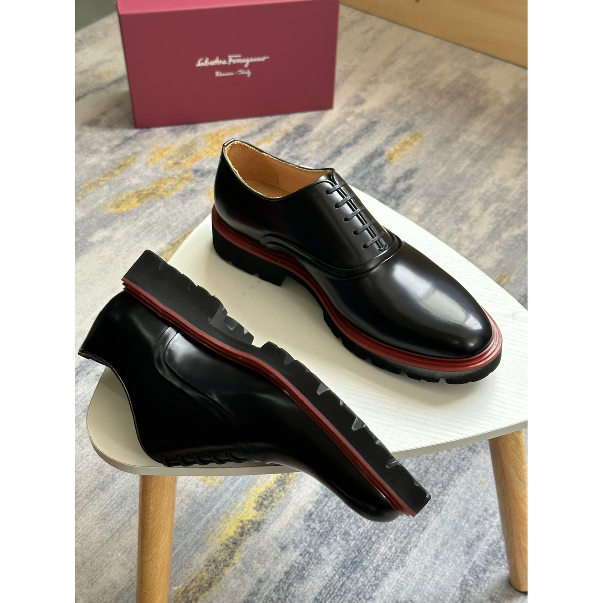 Salvatore Ferragamo Mocassim em Couro com detalhe Gancini Preto