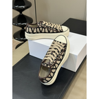 Tênis Valentino Garavani Toile Iconographe Totaloop Low-Top Preto/Bege