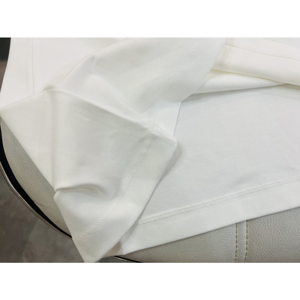 Camisa Prada em algodão com Logo Triangular Branca