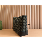 Bolsa Gucci Tote Ophidia Denim Preta 38x28x14cm