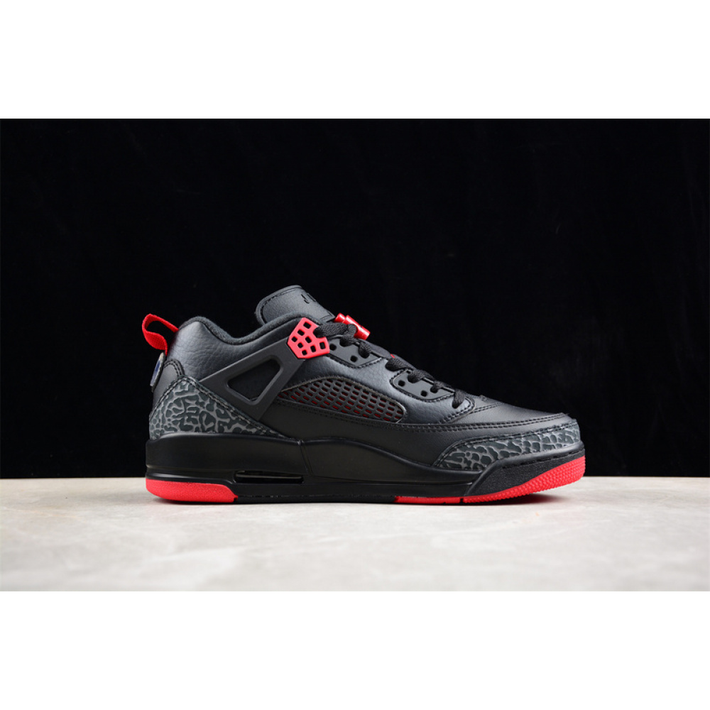 AIR JORDAN SPIZIKE LOW CNY YEAR OF THE DRAGON BLACK/GYM RED/COOL GREY/SAIL