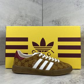 Tênis Gucci x Adidas Gazelle Amarelo/Vermelho GG Tradicional