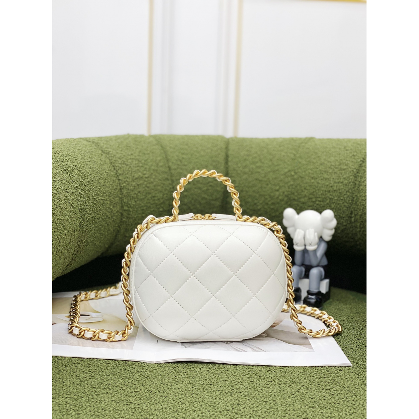 Bolsa Chanel Branca 13.5x16.5x10.5CM