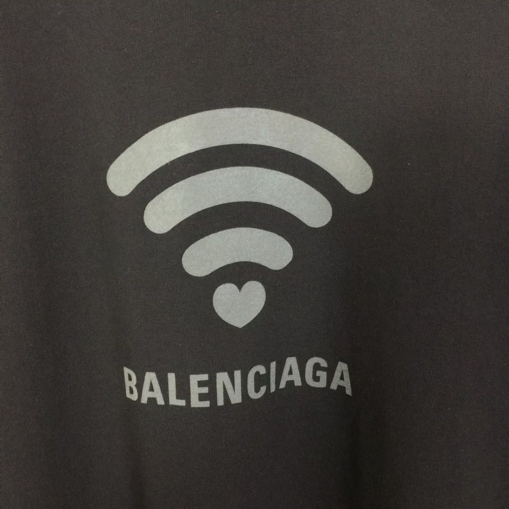 Camiseta de Algodão Balenciaga Lo_ve Fit Preta
