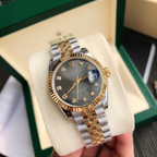 Rolex Datejust Prata/Dourado/Preto