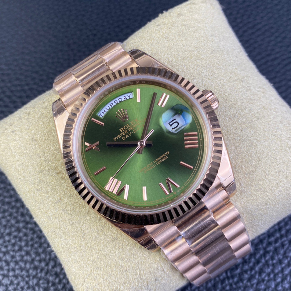 Rolex Day-Date Rosê/Verde Vivo